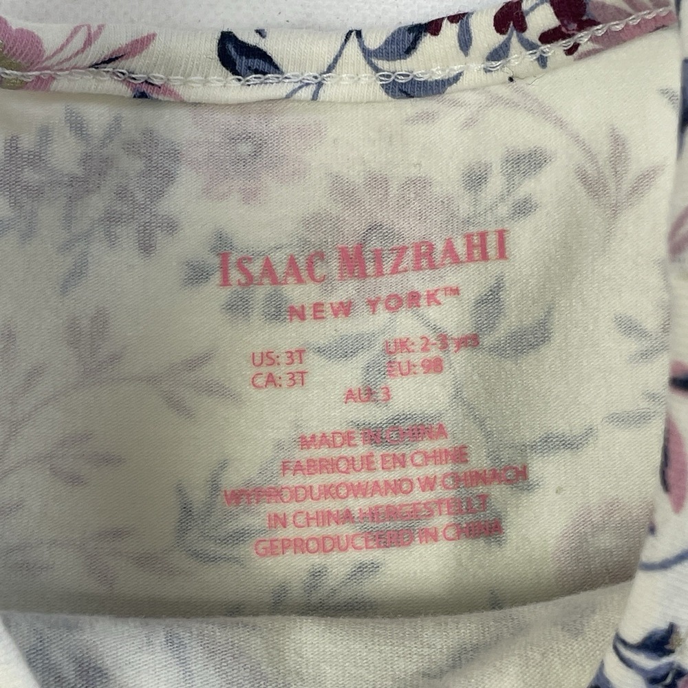 IIsaac Mizrahi New York Floral 3-Tiered Long-Sleeve Top 3T Toddler Girls - Picture 4 of 8